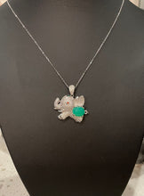 Load image into Gallery viewer, Chalcedony Elephant Pendant Necklace
