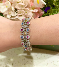 Load image into Gallery viewer, 35 pieces/ 7.3Ct Multi-color Sapphire Bracelet
