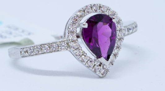 1 Amethyst 1.7 Ct. 38 Cubic Zirconium Ring