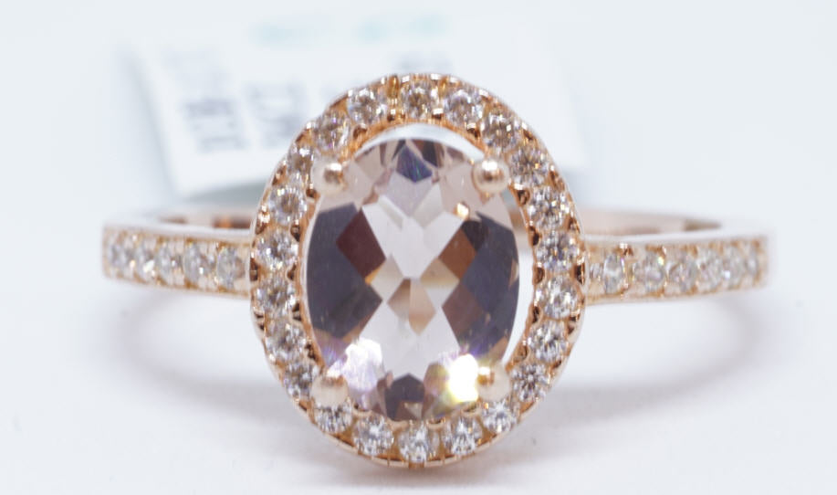 1 Morganite 1.7 Ct. 36 Cubic Zirconium