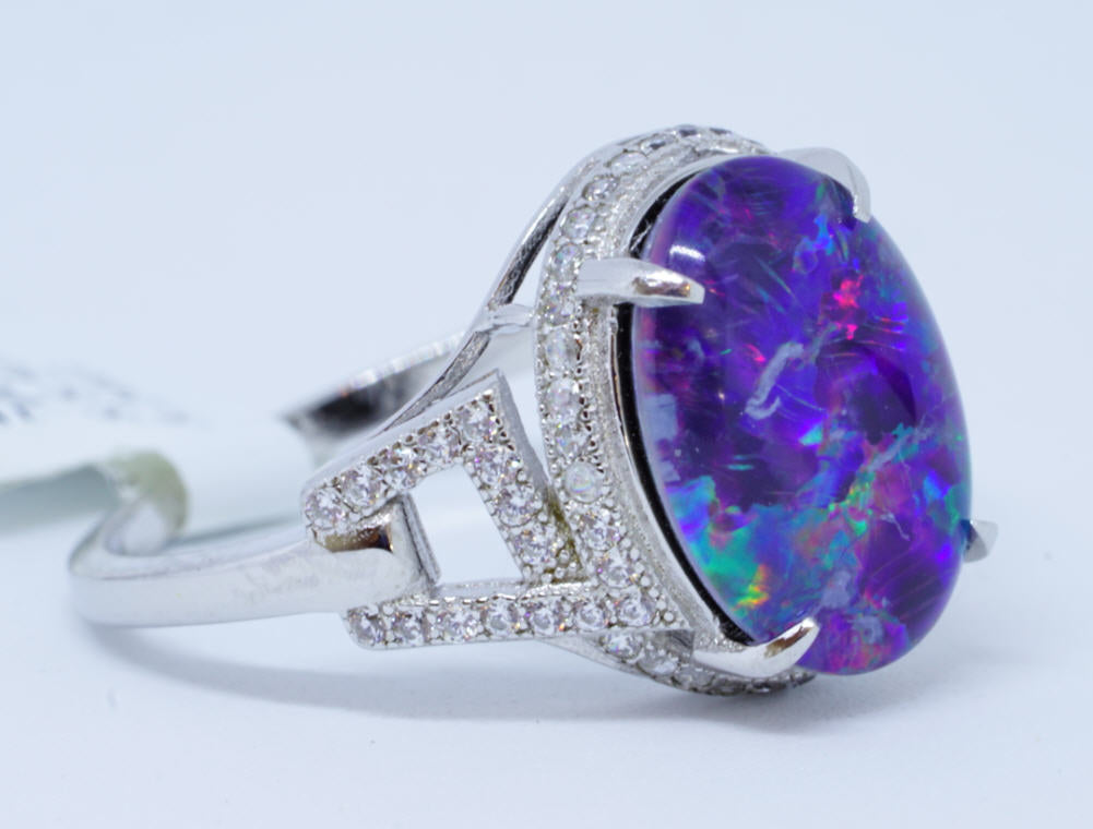 1 Opal 3.5 Ct. 70 cubic Zirconia Ring