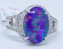 Load image into Gallery viewer, 1 Opal 3.5 Ct. 70 cubic Zirconia Ring
