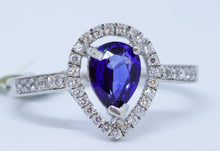 Load image into Gallery viewer, 1 Sapphire 1.69 Ct. 38 Cubic Zirconium Ring
