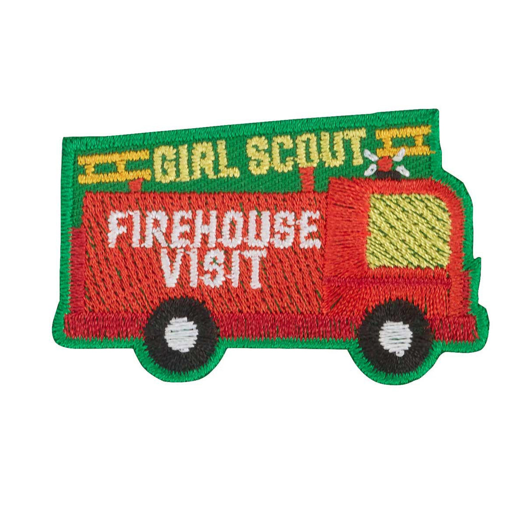firehouse visit truck iron on patch
