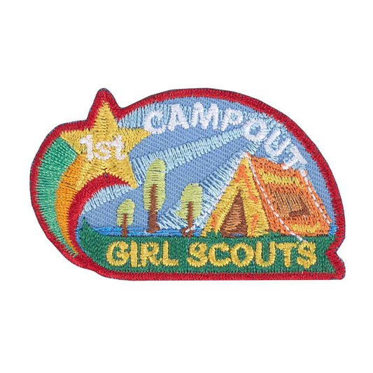 first camp out iron on patch