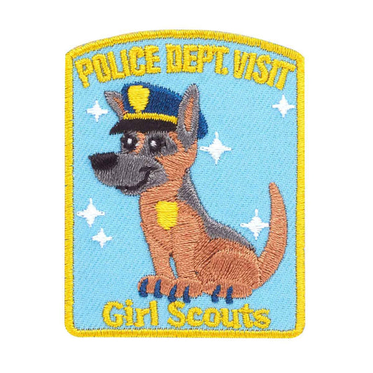 police dog visit iron on patch