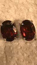 Load image into Gallery viewer, Natural Garnet Semi-precious Birthstones Stud Earrings
