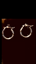 Load image into Gallery viewer, Sterling Silver Rhodium-Plated 2mm Hoop Earrings
