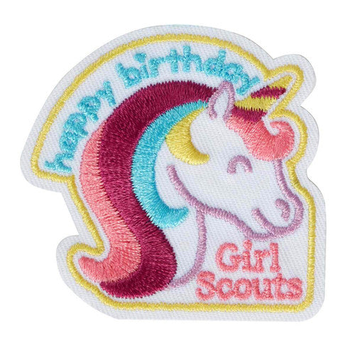 unicorn happy birthday iron on patch