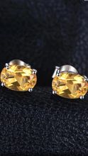 Load image into Gallery viewer, Natural Citron stud earrings
