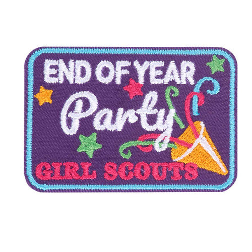 end of year party confetti iron on patch