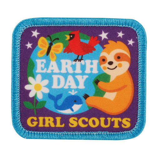 girl scouts earth day girl scouts sew on patch