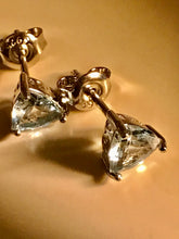Load image into Gallery viewer, Natural Aquamarine Semi-precious Birthstones Stud Earrings
