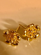 Load image into Gallery viewer, Gold Vermeil Japanese Plum Blossom Flower Stud Earrings
